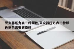 灭火器压力表三种颜色,灭火器压力表三种颜色褪色需要更换吗