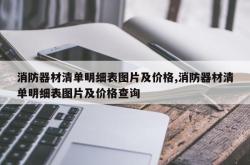 消防器材清单明细表图片及价格,消防器材清单明细表图片及价格查询