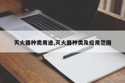 灭火器种类用途,灭火器种类及应用范围