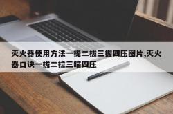灭火器使用方法一提二拔三握四压图片,灭火器口诀一拔二拉三瞄四压