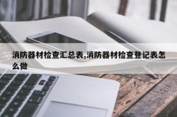 消防器材检查汇总表,消防器材检查登记表怎么做