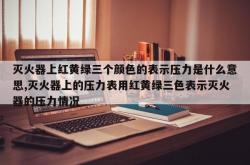 灭火器上红黄绿三个颜色的表示压力是什么意思,灭火器上的压力表用红黄绿三色表示灭火器的压力情况
