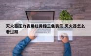 灭火器压力表用红黄绿三色表示,灭火器怎么看过期