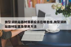 微型消防站器材清单应该在哪悬挂,微型消防站器材配置及使用方法