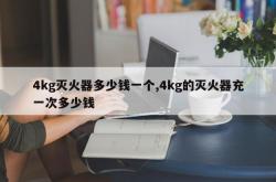 4kg灭火器多少钱一个,4kg的灭火器充一次多少钱