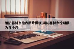 消防器材点检表图片模板,消防器材点检期限为几个月