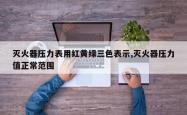 灭火器压力表用红黄绿三色表示,灭火器压力值正常范围
