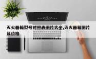 灭火器箱型号对照表图片大全,灭火器箱图片及价格