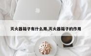 灭火器箱子有什么用,灭火器箱子的作用