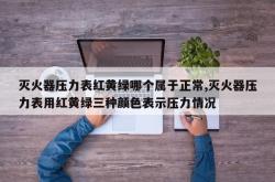 灭火器压力表红黄绿哪个属于正常,灭火器压力表用红黄绿三种颜色表示压力情况
