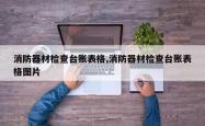 消防器材检查台账表格,消防器材检查台账表格图片